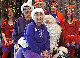 Red Hatters and Santa